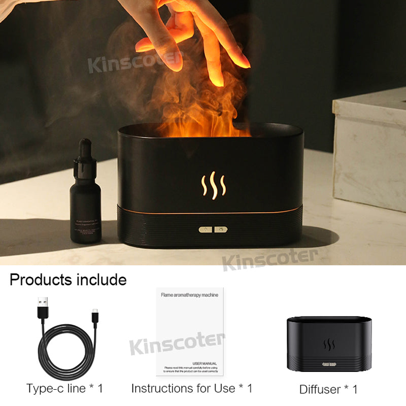 Colorful Flame Air Aroma Diffuser Humidifier, Upgraded 7 Flame