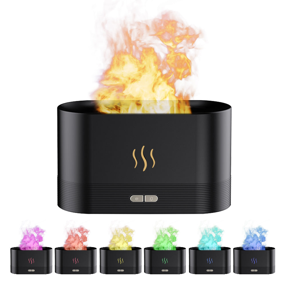 Realistic Flame Humidifier Aroma Essential Oil Diffuser 180ml – Kinscoter