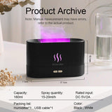 Flame Humidifier Essential Oil Diffuser Electric 180ml Aroma Diffuser