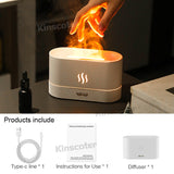 Flame Humidifier Essential Oil Diffuser Electric 180ml Aroma Diffuser